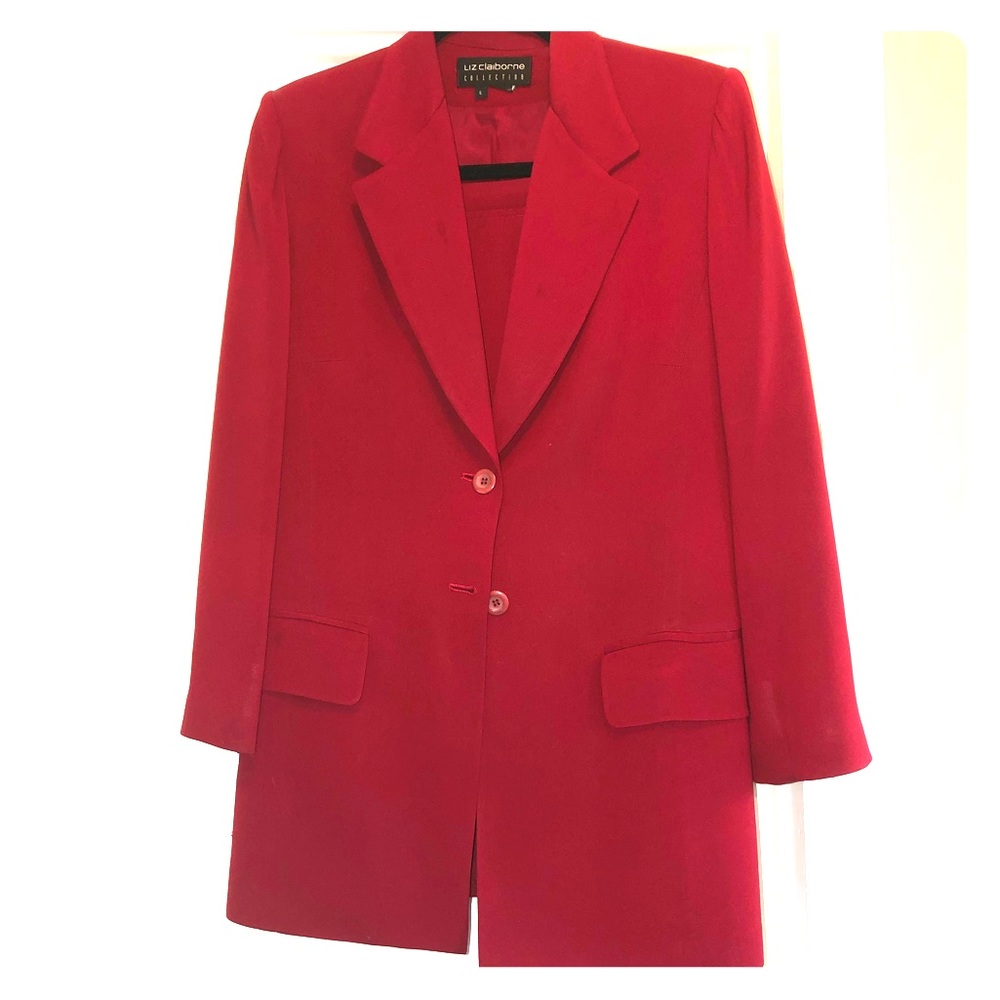 Beautiful Red Liz Claiborne Business Suit